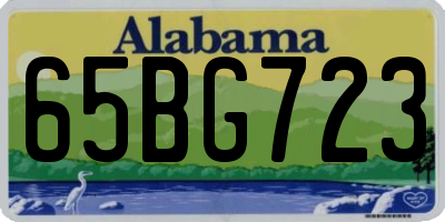 AL license plate 65BG723