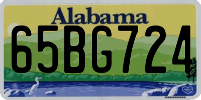 AL license plate 65BG724