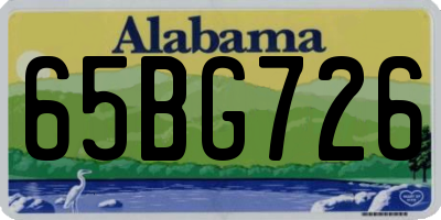AL license plate 65BG726