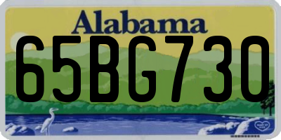 AL license plate 65BG730