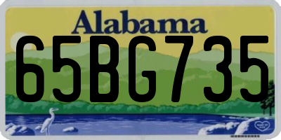 AL license plate 65BG735