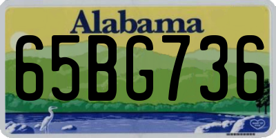 AL license plate 65BG736