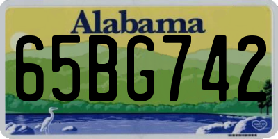 AL license plate 65BG742