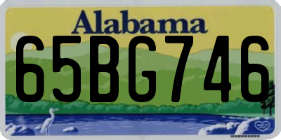 AL license plate 65BG746