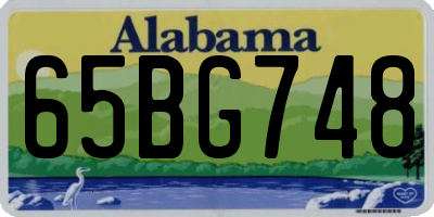 AL license plate 65BG748