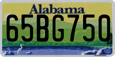 AL license plate 65BG750
