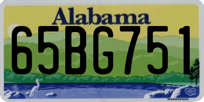AL license plate 65BG751