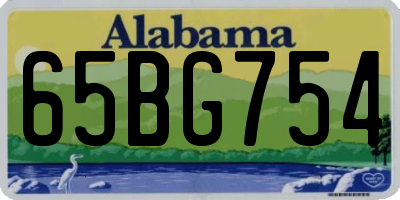 AL license plate 65BG754