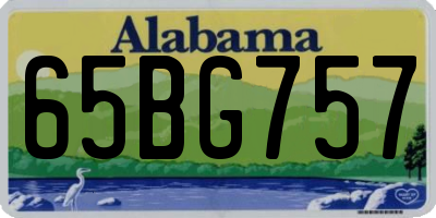 AL license plate 65BG757