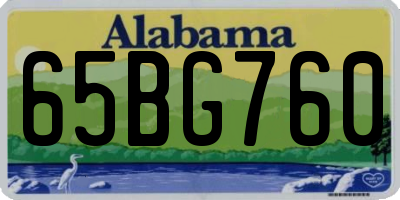 AL license plate 65BG760