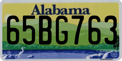 AL license plate 65BG763