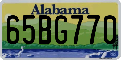 AL license plate 65BG770