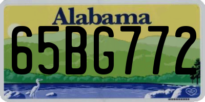 AL license plate 65BG772