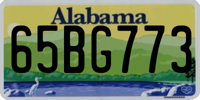 AL license plate 65BG773