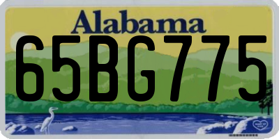 AL license plate 65BG775