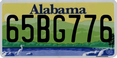 AL license plate 65BG776