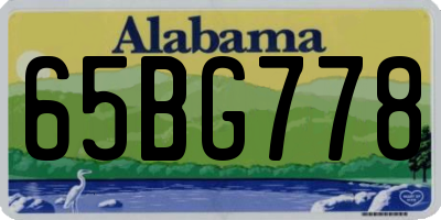 AL license plate 65BG778