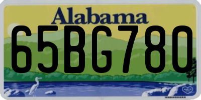 AL license plate 65BG780