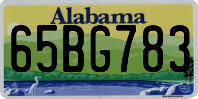 AL license plate 65BG783
