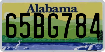 AL license plate 65BG784