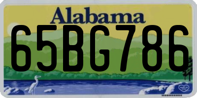 AL license plate 65BG786