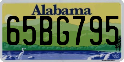 AL license plate 65BG795