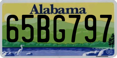 AL license plate 65BG797