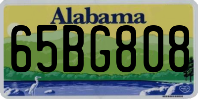 AL license plate 65BG808