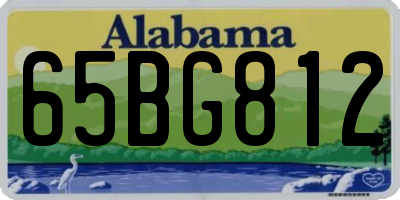 AL license plate 65BG812