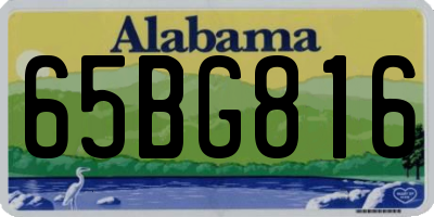 AL license plate 65BG816