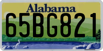 AL license plate 65BG821