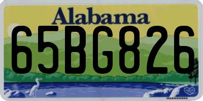AL license plate 65BG826
