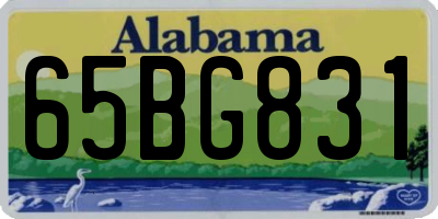 AL license plate 65BG831