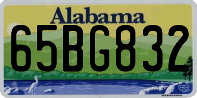 AL license plate 65BG832