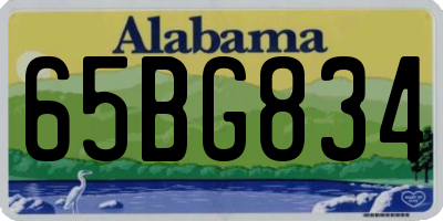 AL license plate 65BG834