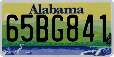 AL license plate 65BG841