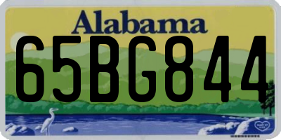 AL license plate 65BG844