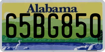 AL license plate 65BG850
