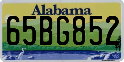AL license plate 65BG852