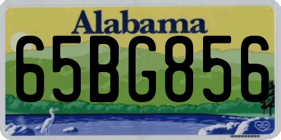 AL license plate 65BG856