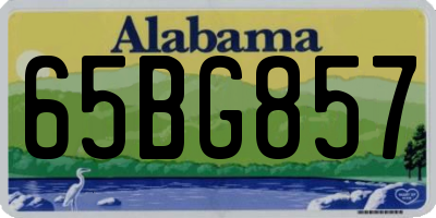 AL license plate 65BG857