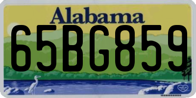 AL license plate 65BG859