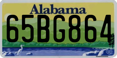 AL license plate 65BG864