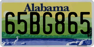 AL license plate 65BG865