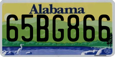 AL license plate 65BG866