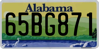 AL license plate 65BG871