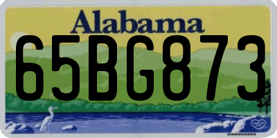 AL license plate 65BG873