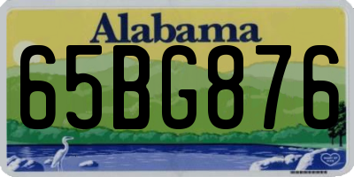 AL license plate 65BG876