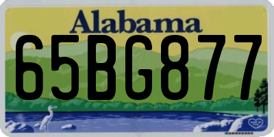 AL license plate 65BG877
