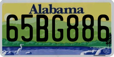 AL license plate 65BG886